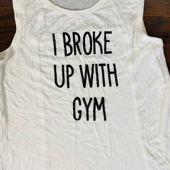 {Cato} "I broke up with Gym" Cotton Tank - Picture 3 of 5